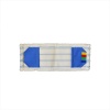 МОП плоский, 40х12 см, микрофибра+мягкий абразив, карман, белый с синей полосой фото 48371