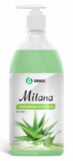 Жидкое крем-мыло "Milana" алоэ вера с дозатором 1000 мл. фото 36042