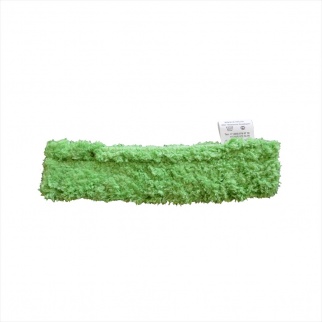 Шубка-щетка для мытья окон, 35 см, микрофибра, липучка, зеленая фото 8465