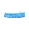 Шубка-щетка для мытья окон, 25 см, микрофибра, липучка, синяя фото 8452