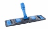 Держатель мопов универсальный, 40х11 см, пластик, серый, синяя рукоятка фото 41652