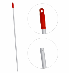 Ручка для держателя мопов, 140 см, d=23,5 мм, алюминий, R, красный