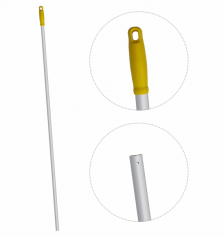 Ручка для держателя мопов, 130 см, d=22 мм, алюминий, желтый