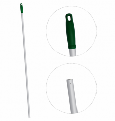 Ручка для держателя мопов, 140 см, d=23,5 мм, анодированный алюминий, зеленый