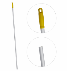 Ручка для держателя мопов, 140 см, d=23,5 мм, алюминий, R, желтый