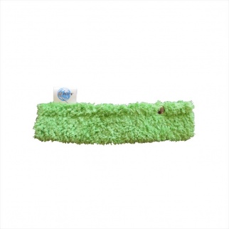 Шубка-щетка для мытья окон, 25 см, микрофибра, липучка, зеленая фото 8445
