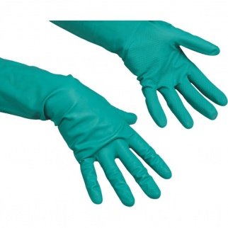 Универсальные резиновые перчатки, цв. зеленый, L, Vileda фото 8418