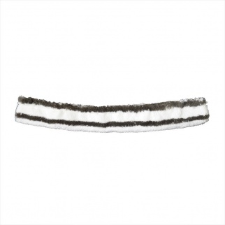 Шубка-щетка для мытья окон, 45 см, микрофибра+жесткий абразив, липучка, белая с черной полосой фото 8482