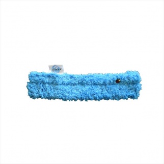 Шубка-щетка для мытья окон, 35 см, микрофибра, липучка, синяя фото 8466