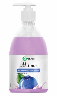 Жидкое крем-мыло "Milana" черника в йогурте с дозатором 500 мл. фото 36051