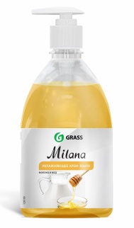 Жидкое крем-мыло "Milana" молоко и мед с дозатором 500 мл. фото 36047