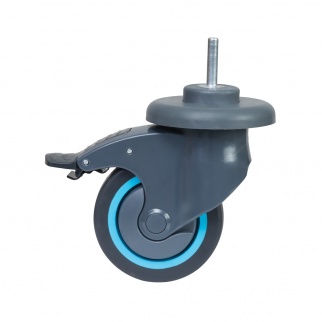 Набор пластиковых колес с тормозами и амортизатором 100 мм PROCART TPF 512F фото 48674