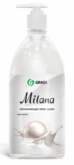 Жидкое крем-мыло "Milana" жемчужное с дозатором 1000 мл. фото 36044