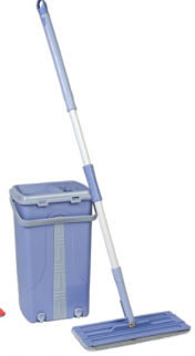 Комплект для уборки ведро+швабра с телескопической ручкой+моп-липучка, лиловое фото 49530