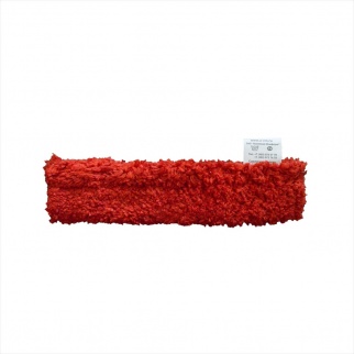 Шубка-щетка для мытья окон, 25 см, микрофибра, липучка, красная фото 8448