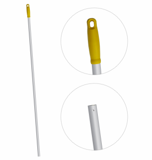 Ручка для держателя мопов, 140 см, d=23,5 мм, анодированный алюминий, желтый, R фото 35824