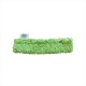 Шубка-щетка для мытья окон, 45 см, микрофибра, липучка, зеленая