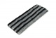 МОП плоский, 40х12 см, микрофибра+жесткий абразив, карман 6 см, серый с черной полосой