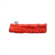 Шубка-щетка для мытья окон, 25 см, микрофибра, липучка, красная